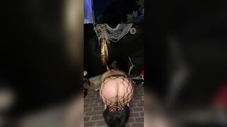 Nikita Magi in a fishnet