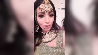 yasmina khan and other girl in cultural clothing talking